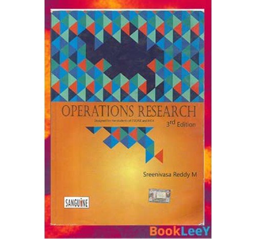 Operations Research By Sreenivasa Reddy M